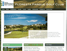 Tablet Screenshot of parquedaflorestagolfclub.com